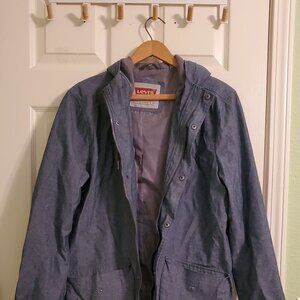 Levi’s Hooded Field Jacket Utility Parka Blue Gray Men’s Medium